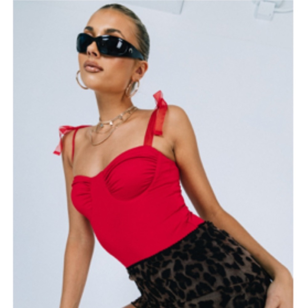 NWT Princess Polly red body suit